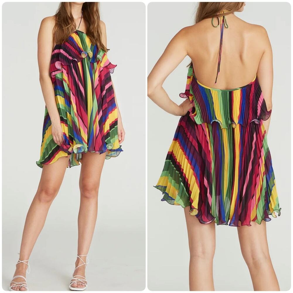 AMUR Sevyn Mini Halter Dress